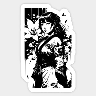 Anime Girl With Kimono 03 Sticker